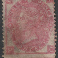 Great Britain 1865 QV 3d rose large corner letters plate 4 regummed, SG 92cat £2,500 as mint