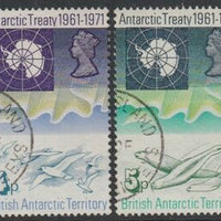 British Antarctic Territory 1971 Antarctic Treaty set of 4 fine cds used, SG 38-41