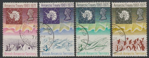 British Antarctic Territory 1971 Antarctic Treaty set of 4 fine cds used, SG 38-41