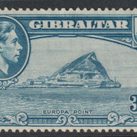 Gibraltar 1938-51 KG6 3d light blue P13.5 mounted mint SG125