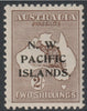New Guinea 1918 NWPI opt on Roo 2s brown mounted mint SG115