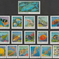 Marshall Islands 1988-89 Fish complete set of 17 values to $10 unmounted mint, SG 147-63