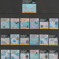 Marshall Islands 1984-87 Maps complete set of 19 values to $10 unmounted mint, SG 5-20