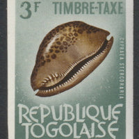 Togo - Stamp Tax 3f Cowrie Shell imperf from limited printing unmounted mint