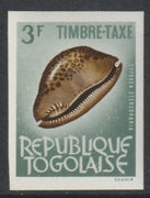 Togo - Stamp Tax 3f Cowrie Shell imperf from limited printing unmounted mint