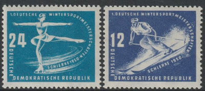 Germany - East 1950 First Winter Sports Meeting set of 2 unmounted mint, SG E5-6