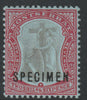 Montserrat 1908 Arms 2s6d overprinted SPECIMEN with SME Flaws (position 44) with gum
