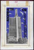 Nigeria 1979 International Radio Committee - original partly hand-painted artwork for 12k value (Necom Tower) by M O Shadare similar to issued stamp on card 5" x 8" with overlay endorsed B3