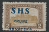 Yugoslavia - Croatia 1918 Parliament 2k with overprint misplaced, mounted mint SG 70var