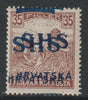 Yugoslavia - Croatia 1918 Harvesters 35f with Hrvatska SHS opt doubled, mounted mint SG 64var