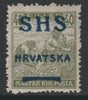 Yugoslavia - Croatia 1918 Harvesters 40f with Hrvatska SHS opt misplaced (bar at bottom), mounted mint SG 65var