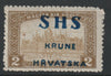Yugoslavia - Croatia 1918 Parliament 2k with overprint misplaced (Kruna at centre) mounted mint SG 70var