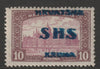 Yugoslavia - Croatia 1918 Parliament 10k with overprint doubled nmounted mint SG 73var