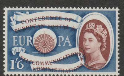 Great Britain 1960 Europa - CEPT Conference 1s6d with major shift of brown, unmounted mint SG 622var