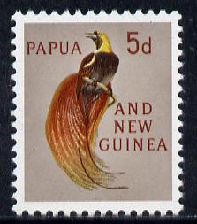 Papua New Guinea 1963 Bird of Paradise 5d unmounted mint, SG 42*