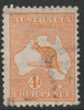 Australia 1913 Roo 4d orange good used, SG6