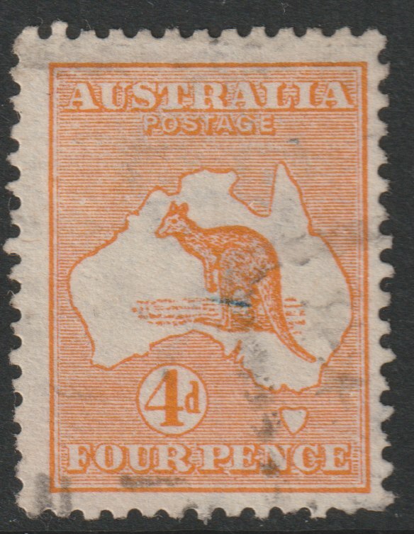 Australia 1913 Roo 4d orange good used, SG6