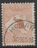 Australia 1913 Roo 5d chestnut fine cds used, SG8
