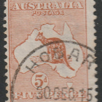 Australia 1913 Roo 5d chestnut fine cds used, SG8