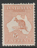 Australia 1913 Roo 5d chestnut mounted mint, SG8