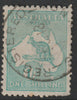 Australia 1913 Roo 1s emerald good used but nibbled perfs, SG11