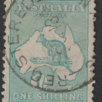 Australia 1913 Roo 1s emerald good used but nibbled perfs, SG11