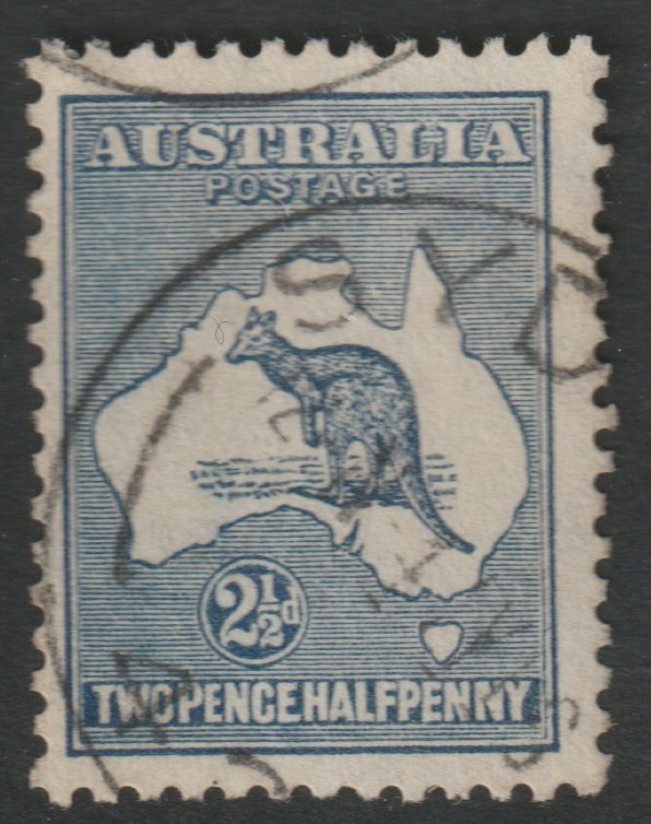 Australia 1915 Roo 2.5d,indigo die II cds used, SG25