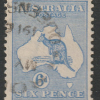 Australia 1915 Roo 6d bright blue die II good used, SG26a