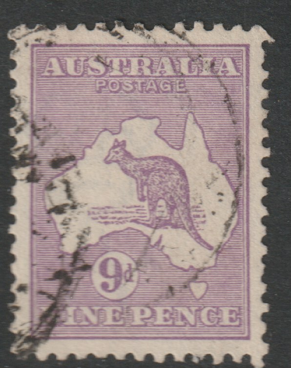 Australia 1915 Roo 9d violet die II good used, SG27
