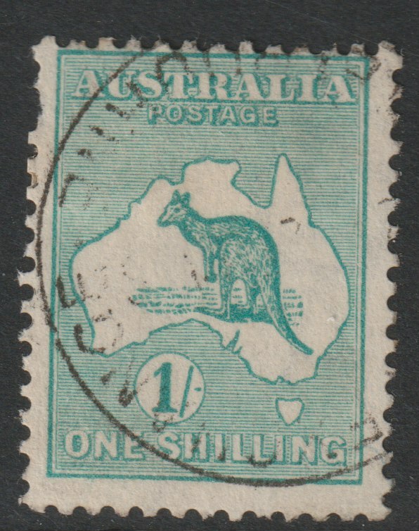 Australia 1915 Roo 1s blue-green die II good cds used, SG28