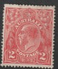 Australia 1918 KG5 2d bright rose-scarlet mounted mint, SG63