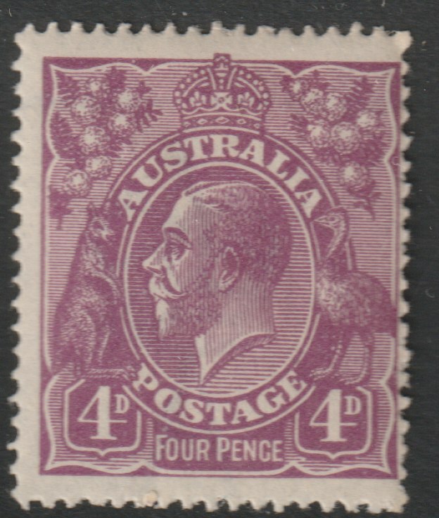 Australia 1918 KG5 4d violet mounted mint, SG64