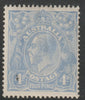 Australia 1918 KG5 4.5d pale milky blue mounted min centred rightt, SG65b