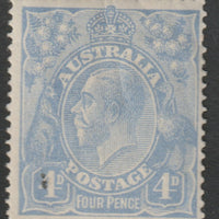 Australia 1918 KG5 4.5d pale milky blue mounted min centred rightt, SG65b