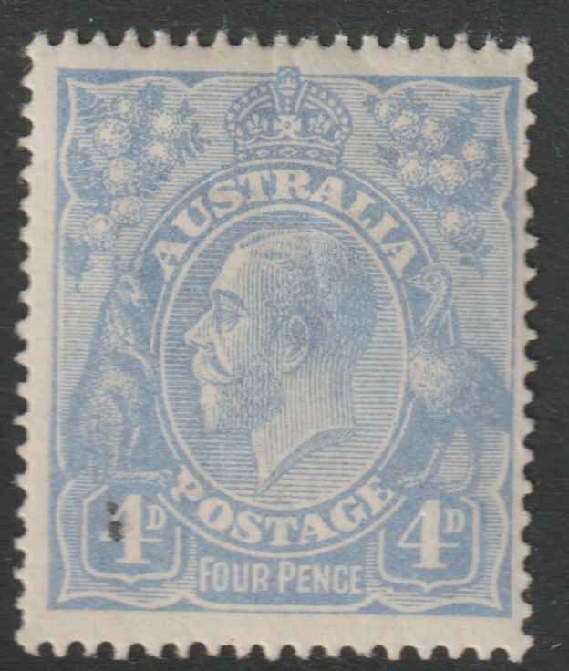 Australia 1918 KG5 4.5d pale milky blue mounted min centred rightt, SG65b