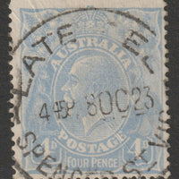 Australia 1918 KG5 4.5d pale milky blue cds used, SG65b