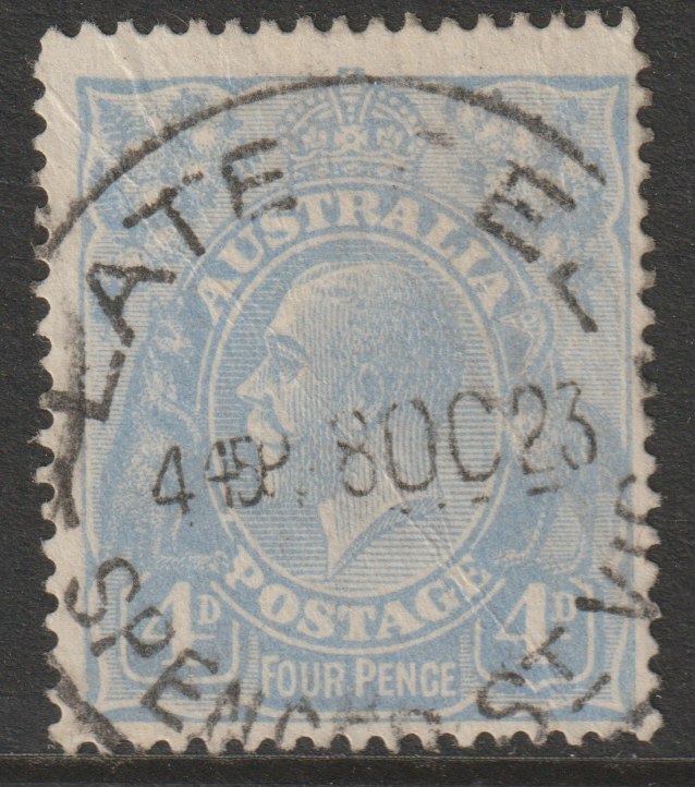 Australia 1918 KG5 4.5d pale milky blue cds used, SG65b