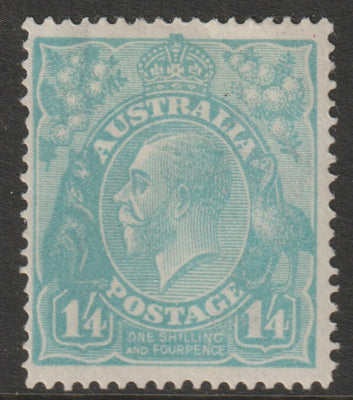 Australia 1918 KG5 1s4d dull greenish-blue mounted min well centred, SG66a
