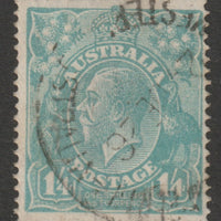 Australia 1918 KG5 1s4d dull greenish-blue cds used, SG66a