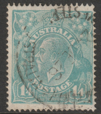 Australia 1918 KG5 1s4d dull greenish-blue cds used, SG66a