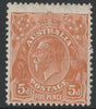 Australia 1926 KG5 5d orange-brown mounted mint,centred low, SG103a