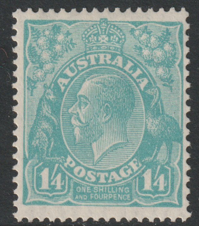 Australia 1926 KG5 1s4d turquoise mounted mint,SG104
