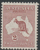 Australia 1929 Roo 2s maroon die II mounted mint, SG110