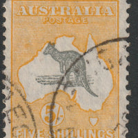 Australia 1929 Roo 5s grey & yellow die II good used, SG111