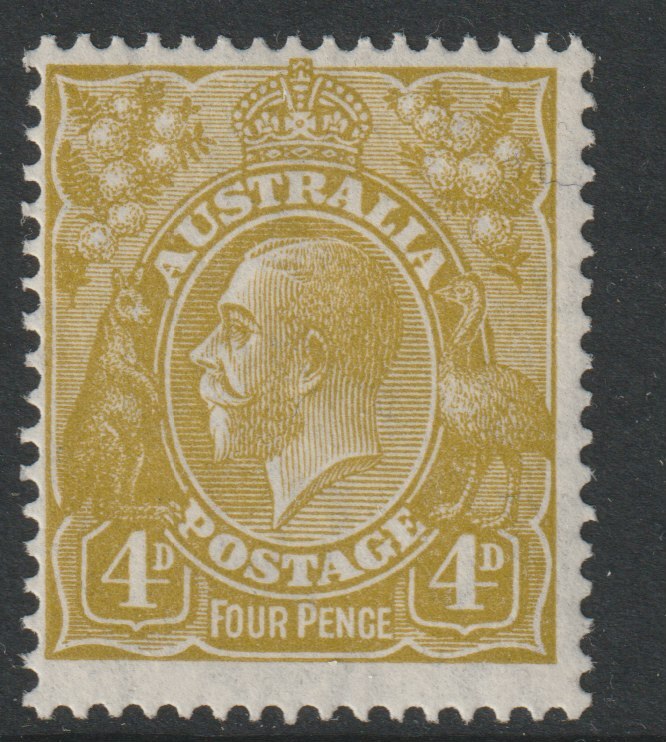 Australia 1931 KG5 4d yellow-olive mounted mint,SG129