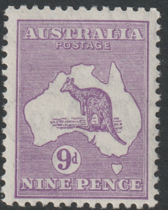 Australia 1931 Roo 9d violet die IIB mounted mint, SG132