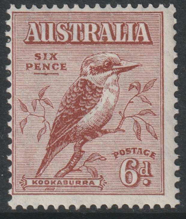 Australia 1932 Kookaburra 6d red-brown fine mint SG146