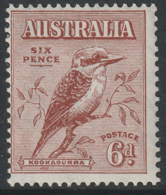 Australia 1932 Kookaburra 6d red-brown fine mint SG146