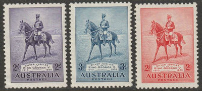 Australia 1935 Silver Jubilee perf set of 3 mounted mint SG156-58