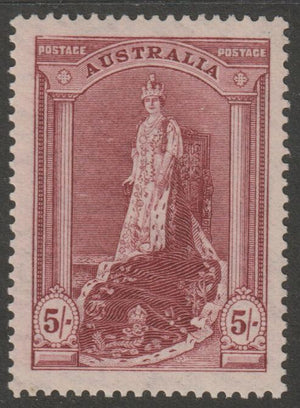 Australia 1937 Robes - Queen Elizabeth 5s unmounted mint SG176